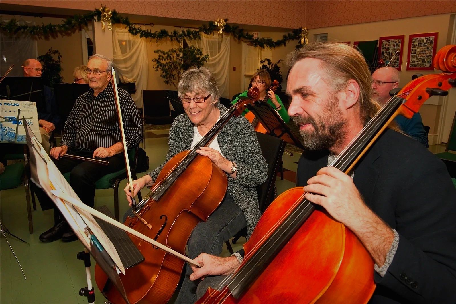 Cellos in rehearsal